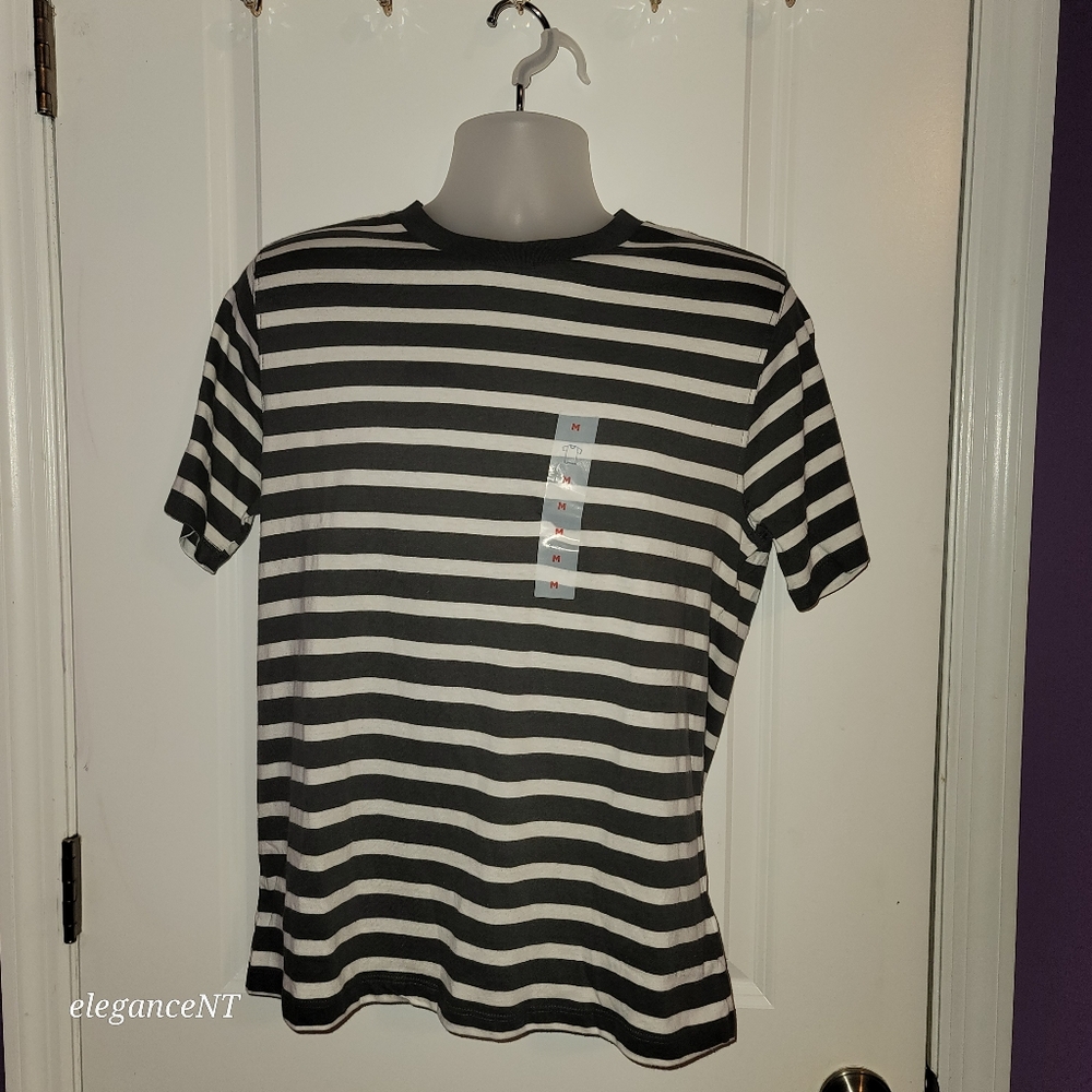 Old Navy Blue/White Men's Striped shirt sz: M NWT
